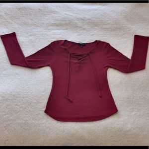 Active USA Maroon Long Sleeve